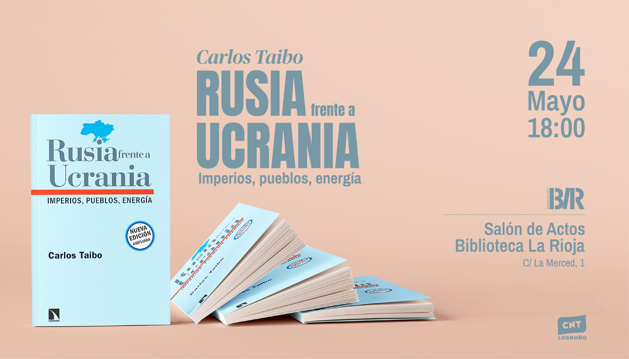 Carlos Taibo presenta en Logroño su libro «Rusia frente a Ucrania» de la mano de CNT Logroño