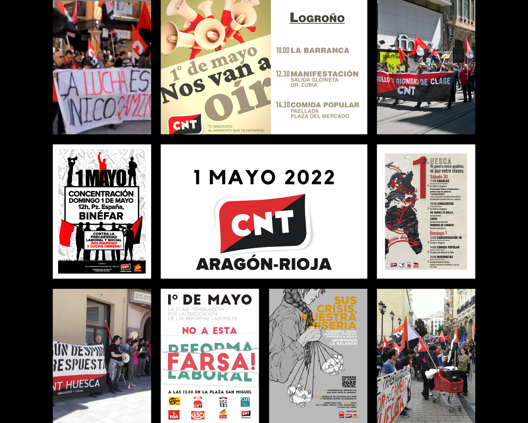 [Galería] Convocatorias para el 1 de mayo en Aragón y la Rioja