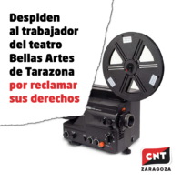 Despiden al trabajador del teatro Bellas Arteds de Tarazona por reclamar sus derechos