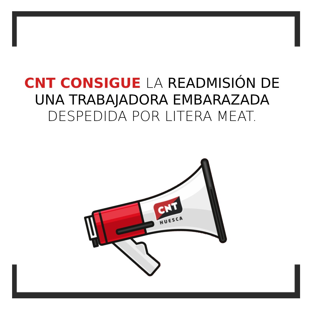 CNT CONSIGUE LA READMISIÓN DE UNA TRABAJADORA EMBARAZADA