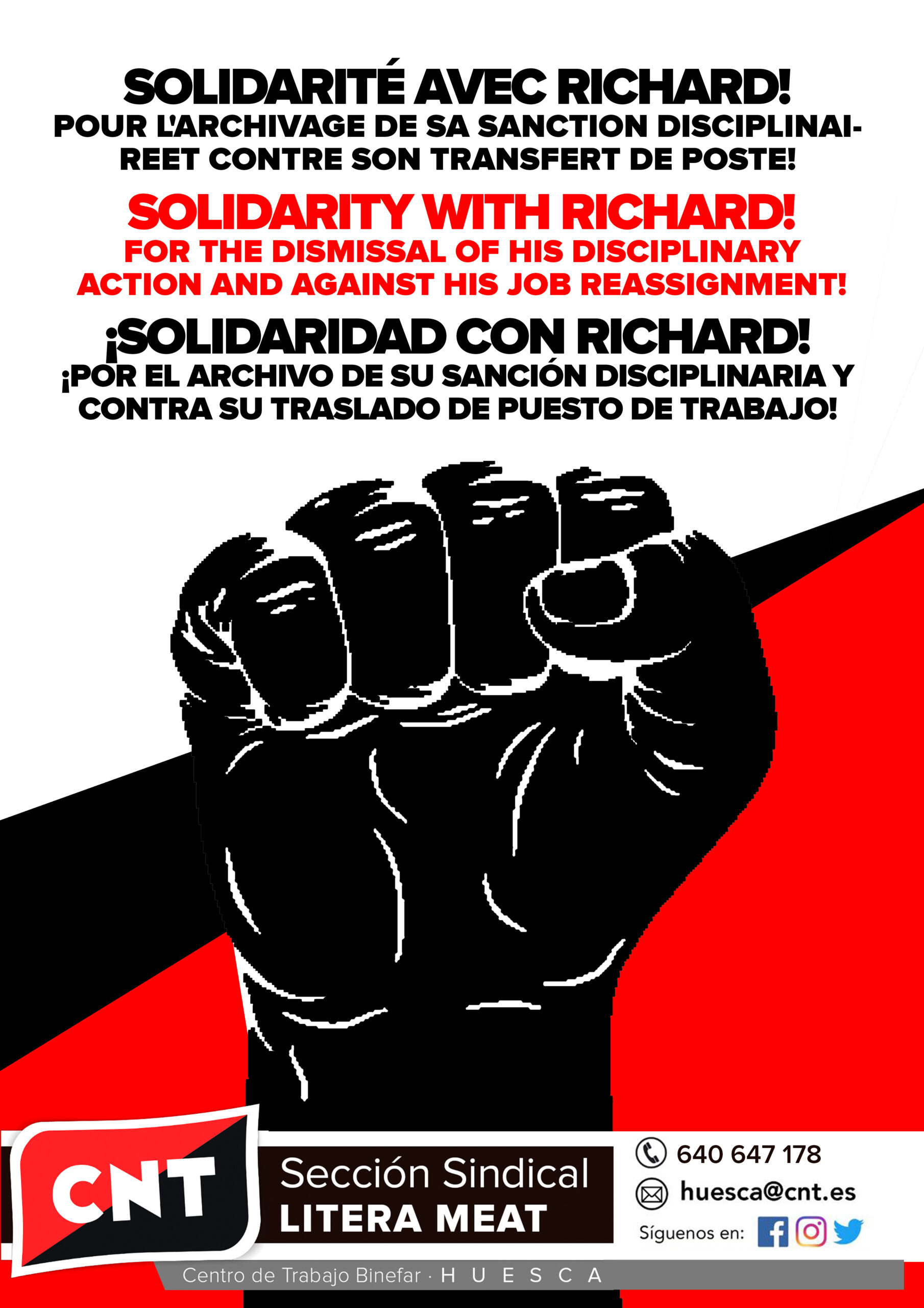 [LITERA META] SOLIDARITÉ AVEC NOTRE CAMARADE RICHARD! / SOLIDARITY WITH COMRADE RICHARD!