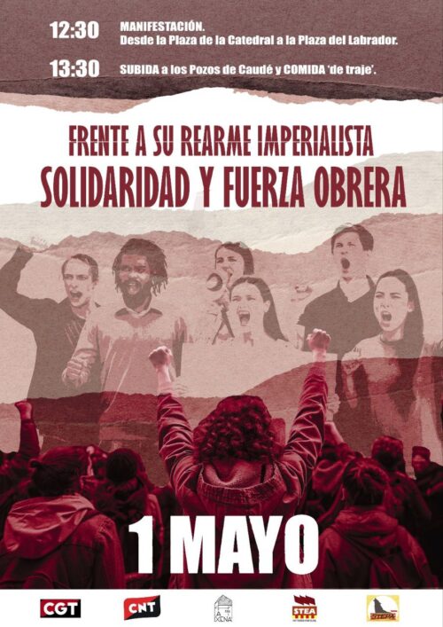 1 de Mayo en Teruel: Que retumbe la voz de la clase trabajadora