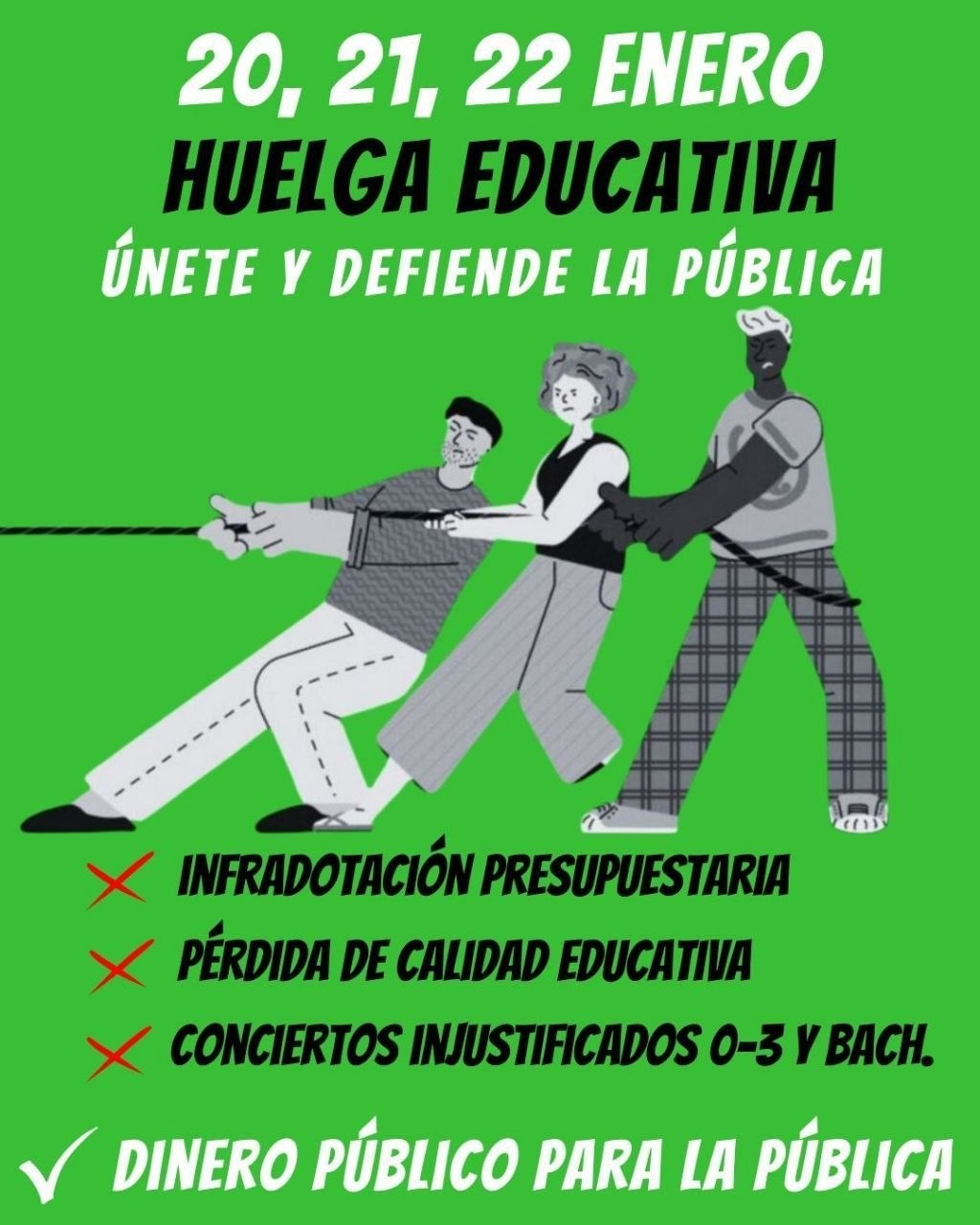 Comunicado de apoyo a la Huelga Educativa Aragón (20–22 enero 2026)