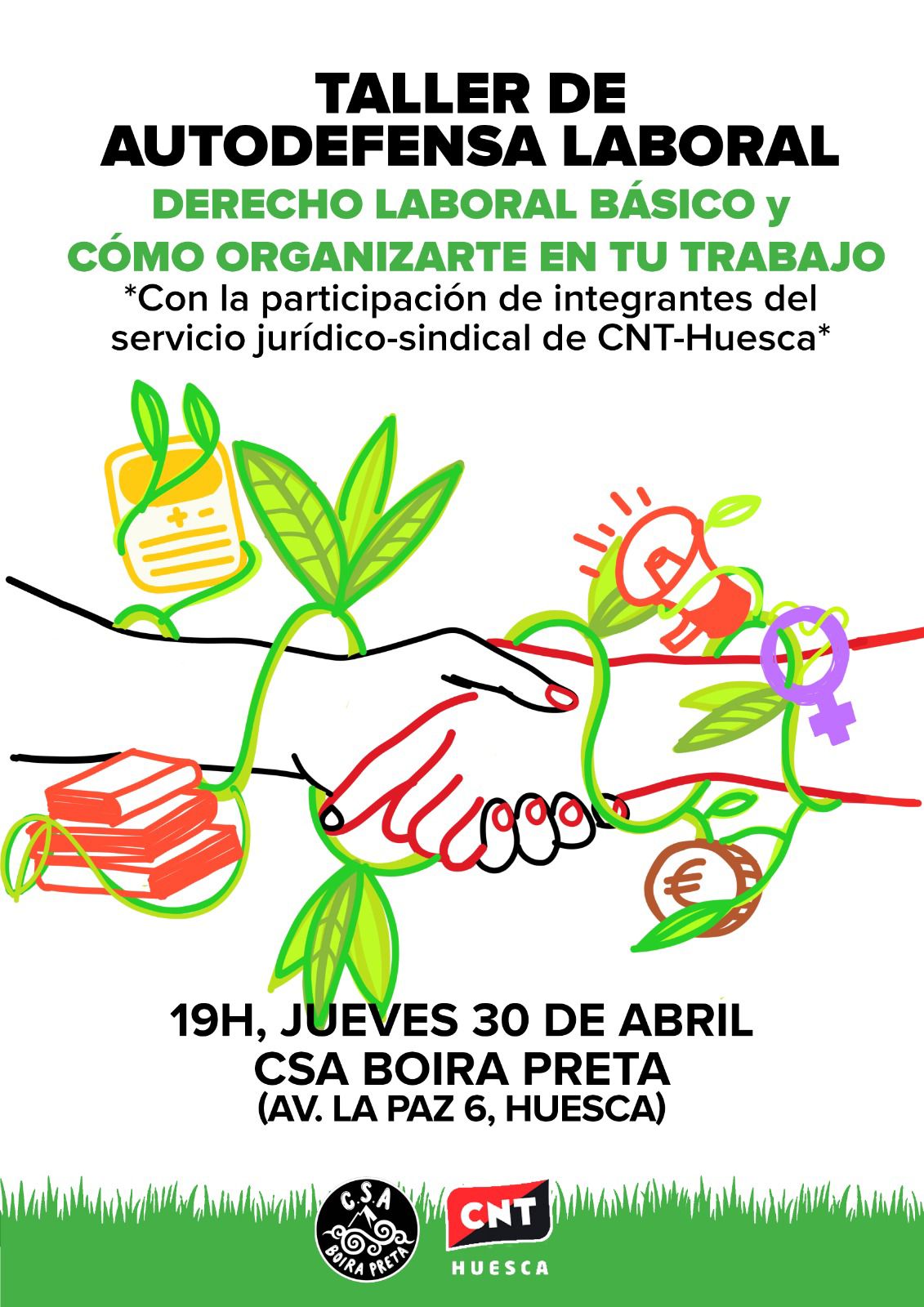 Taller de Autodefensa Laboral en el CSA Boira Preta (jueves 30 de abril, 19h)