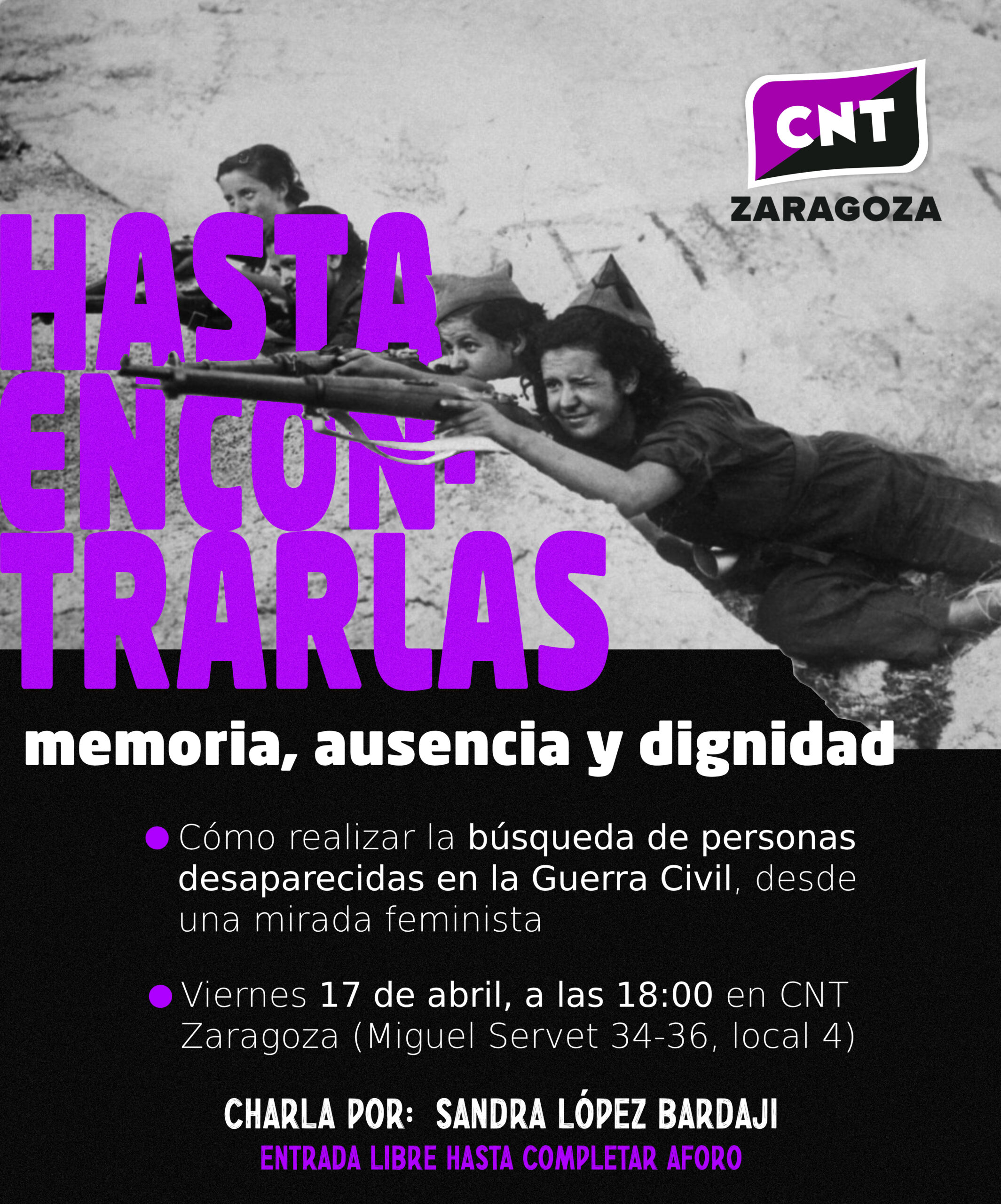 Charla ‘HASTA ENCONTRARLAS: memoria, ausencia y dignidad’