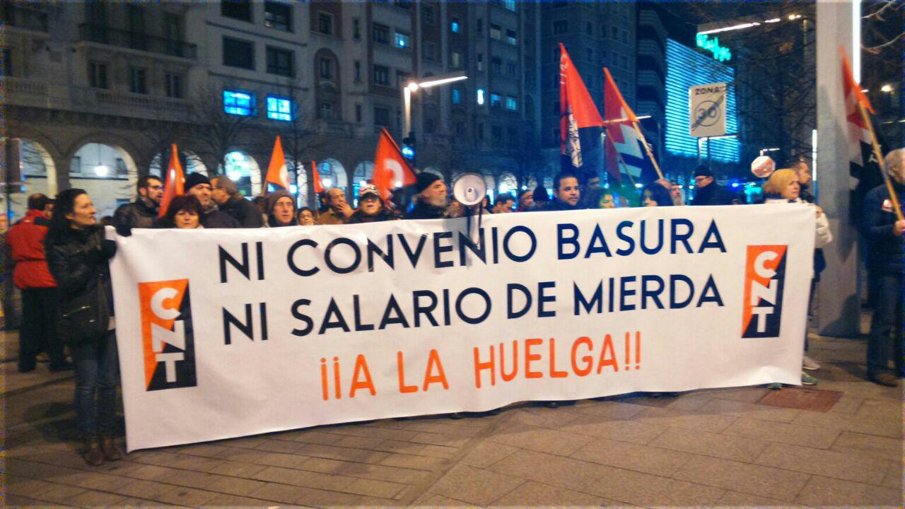 [CNT-Zaragoza] Crónica manifestación y convocatoria asamblea de trabajadores/as de la limpieza