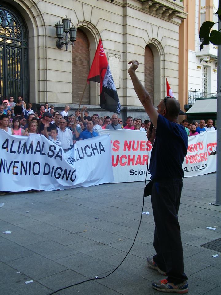 [CNT-Zaragoza] Crónica concentración en apoyo de la huelga de ALUMALSA