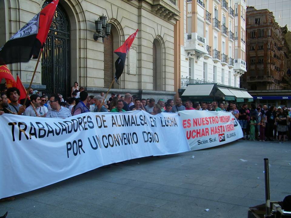 [CNT-Zaragoza] La sección sindical de la CNT y el comité de empresa convocan huelga indefinida en ALUMALSA