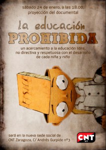 CNT-Zaragoza-la educación prohibida-web