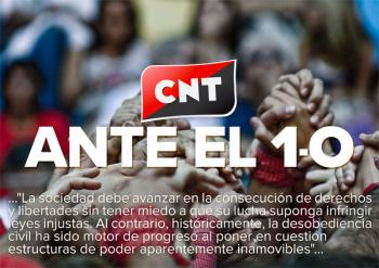 CNT ante el 1-O: Frente a la represión, defender los derechos y libertades