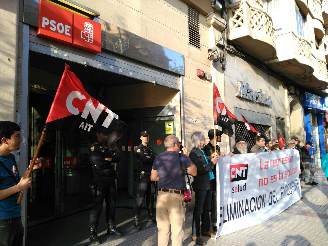 [CNT-SALUD] Concentración miércoles 22 de marzo a las 19 horas frente a la sede del PSOE en Zaragoza