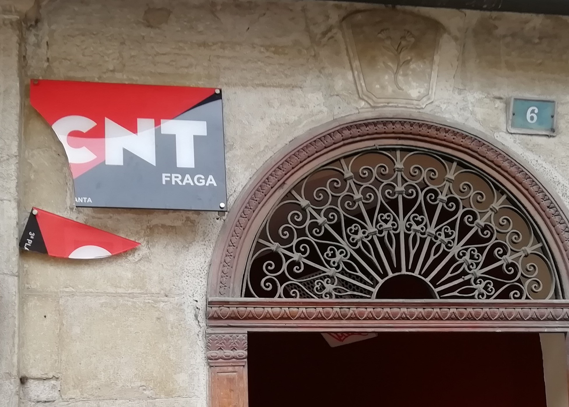 El local de la CNT de Fraga sufre una agresión