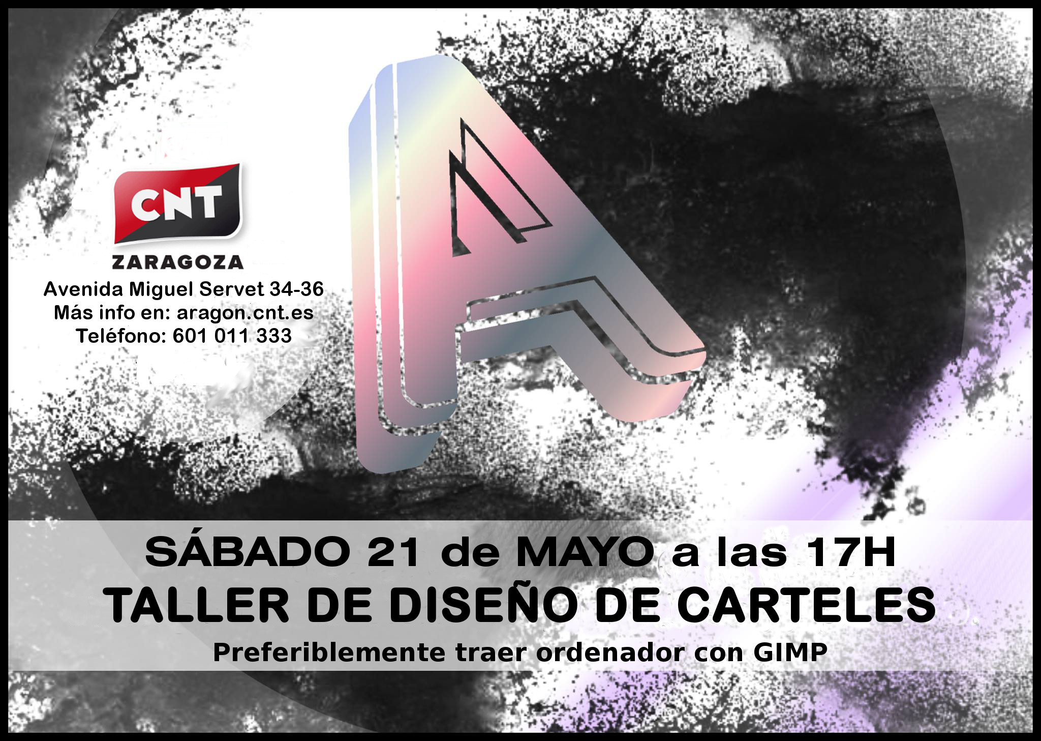[CNT-Zaragoza] Taller de iniciación al diseño de carteles con Gimp