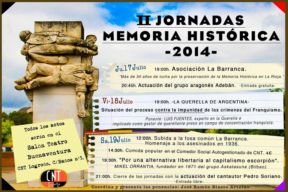 [CNT-Logroño] II Jornadas Memoria Histórica