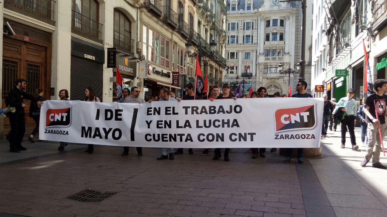 [CNT-Zgz] La CNT concluye el primero de mayo reivindicando su modelo sindical